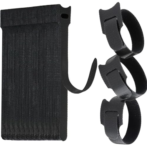 80 Pezzi Fascette Riutilizzabili in Nylon, 150 x 12 mm Stringicavo Regolabili, Ideali per la Gestione dei Cavi in Casa, Ufficio, Giardino e Altro, Nero