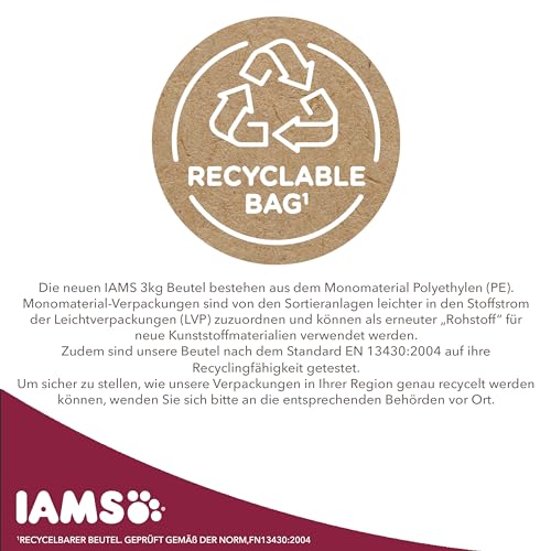 IAMS Sensible Verdauung Katzenfutter trocken - Trockenfutter für Katzen mit empfindlichen Mägen ab 1 Jahr, 3 kg