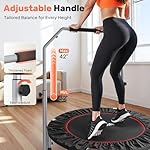 BCAN 40/48" Foldable Mini Trampoline Max Load 330lbs/440lbs, Fitness Rebounder with Adjustable Foam Handle, Exercise Trampoline for Adults Indoor/Garden Workout - Image 2