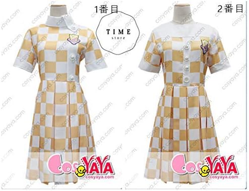 Amazon 乃木坂46 18thシングル 逃げ水 ワンピース 井上小百合制服衣装 ホワイト チェック柄コスプレ衣装 1着 コスプレ 仮装 通販