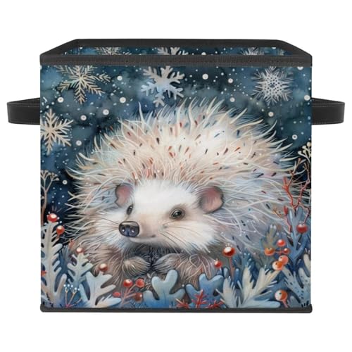 Boîte de rangement hérisson panier cube en tissu pliable de 27,9 cm - 2