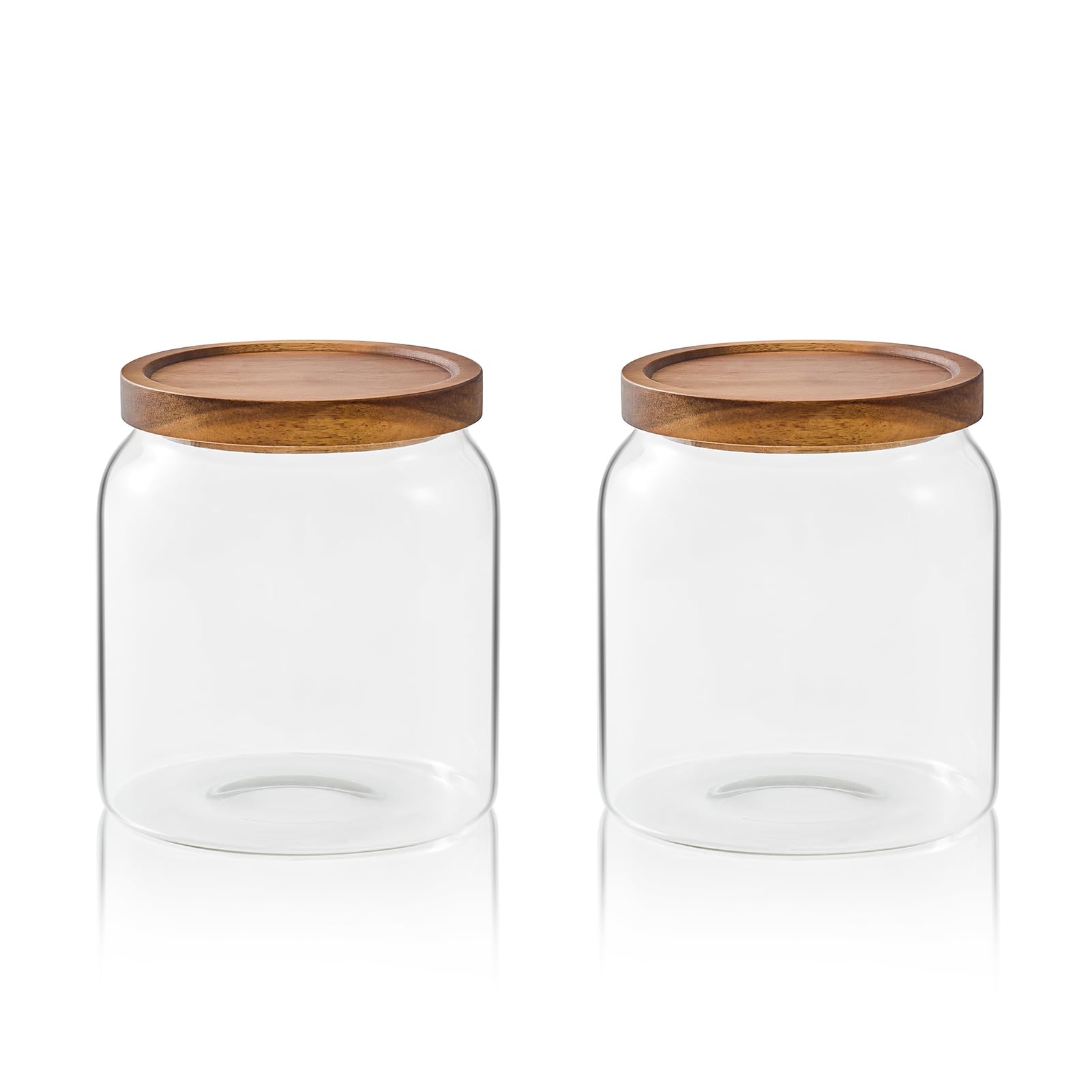 Sweejar Glass Jars for Laundry Room Organization, Half-Gallon Laundry Pods Container, Glass Food Storage Jars with Airtight Lid, 2 Pack, Press Lid Product Image 1