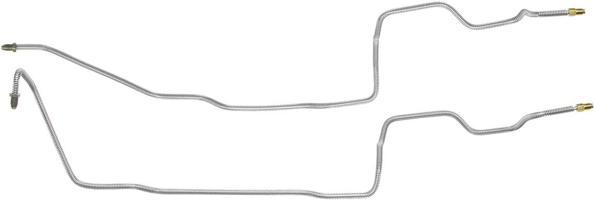 Inline Tube Compatible With1998-02 Dodge Dakota 4Wd Rear Drum Axle Brake Lines Kit Set, Stainless Steel (Y-11-9)