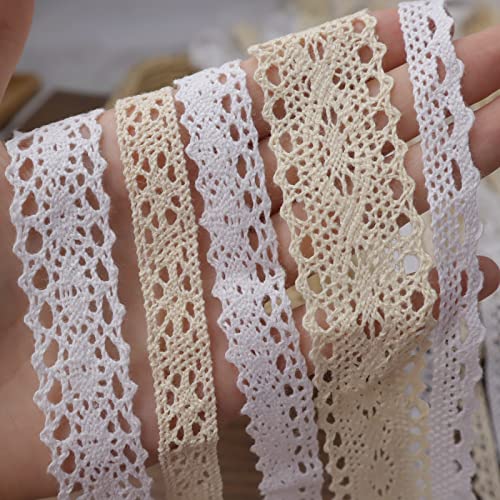 Idongcai Lace Ribbon Lace Trim Lace (Mixed Color 20 Yards) #TOP2