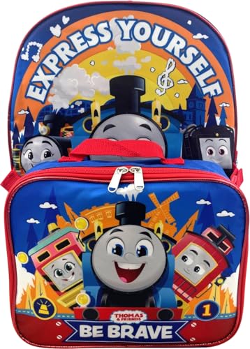 Ruz Thomas And Friends 16 Inch Backpack With Removable Lunch Box Set (Thomas-Be Brave)