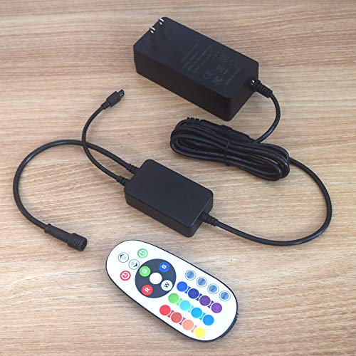 100Ft Long Run 24 Volts Waterproof Led Rgb Lights Strip, Bluetooth Smart App Controller Rooftop Ceiling Colors Changing Light Bar, Outdoor Patio Railing Deck Led Rope Light (Super Bright 1800Mcd Leds) #TOP3