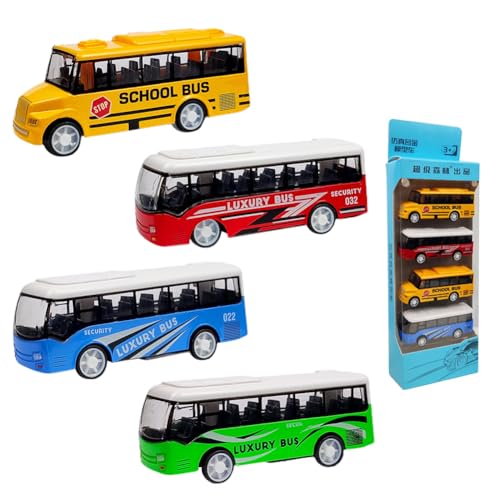 LabDip Autobús de Juguete 4PCS Recorrido Turístico Doble Autobús de Juguete,Autobús de Juguete...