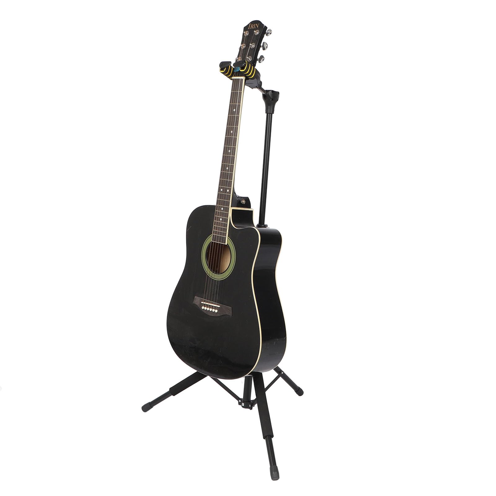 Generic Stojak na gitarę z regulacją Wysokości do Akustycznego Elektrycznego Ukulele Basowego, Składany Statyw z metalową konstrukcją z automatyczną blokadą grawitacyjną