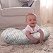 Boppy Original Nursing Pillow & Positioner, Gray Cable Stitches, Cotton Blend Fabric with Allover Fashion, Grey