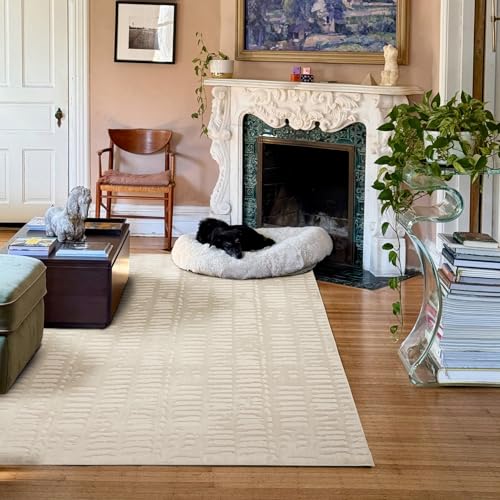 Image of Revival Rugs Shell 8'x10' Area Rugs - Washable, Medium Pile, Beige, Cream