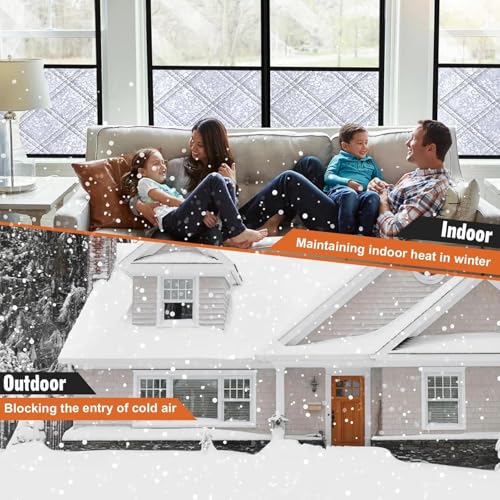 Cubierta aislada para ventana y panel de invierno contra el frío 8