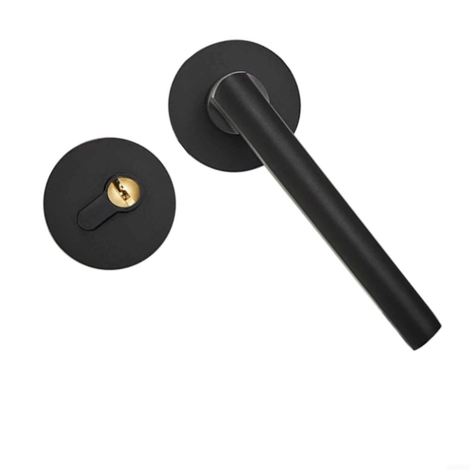 Serrure de porte noire avec piège magnétique en acier inoxydable