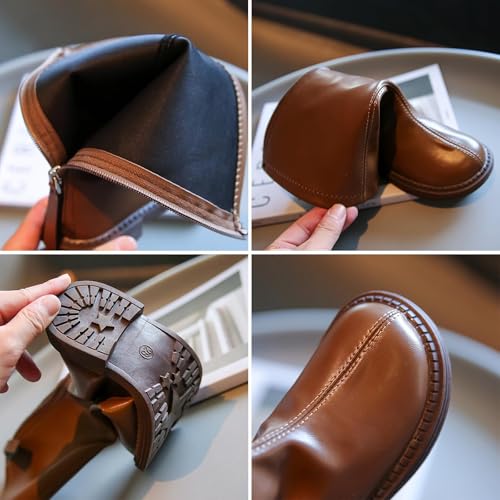 Autumn Girls Horse Riding Boots(26-36), High Tube Riding Boots, Breathable + No Foot Rubbing, Round Toe/Knee High, Back Zipper/Rubber Sole, for Spring, Autumn,30,Black3