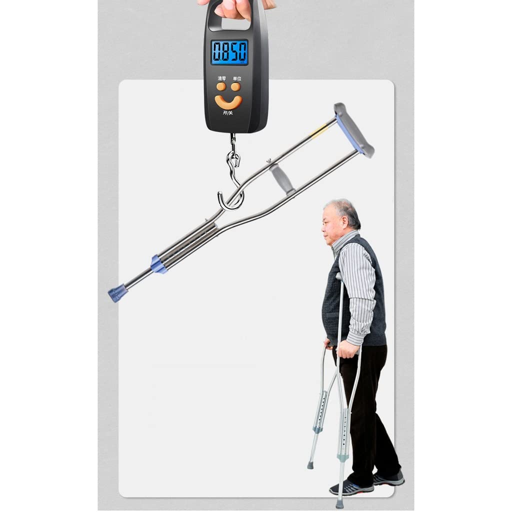Stampelle per anziani Stampelle leggere per anziani Walker sotto le ascelle Canna antiscivolo per camminare Stampella ausiliaria (dimensioni: 128-148 cm) Comfortable anniversary