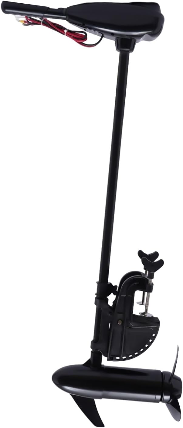 Electric Boat Motor 12V 800W Outboard Mounted Electric Trolling Motor Adjustable 8-Speed 80lbs Thrust Trolling Motor for Inflatable Boat, Kayak, Canoe, Fishing Boat, Freshwater & Saltwater