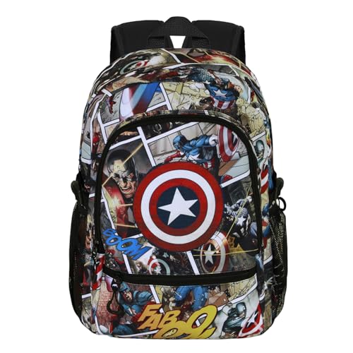 Marvel Unisex Fan Fight Backpack 2.2 FAN Fight Backpack 2.2 (pack of 1), Multicolour Captain America, One Size, FAN Fight Backpack 2.22