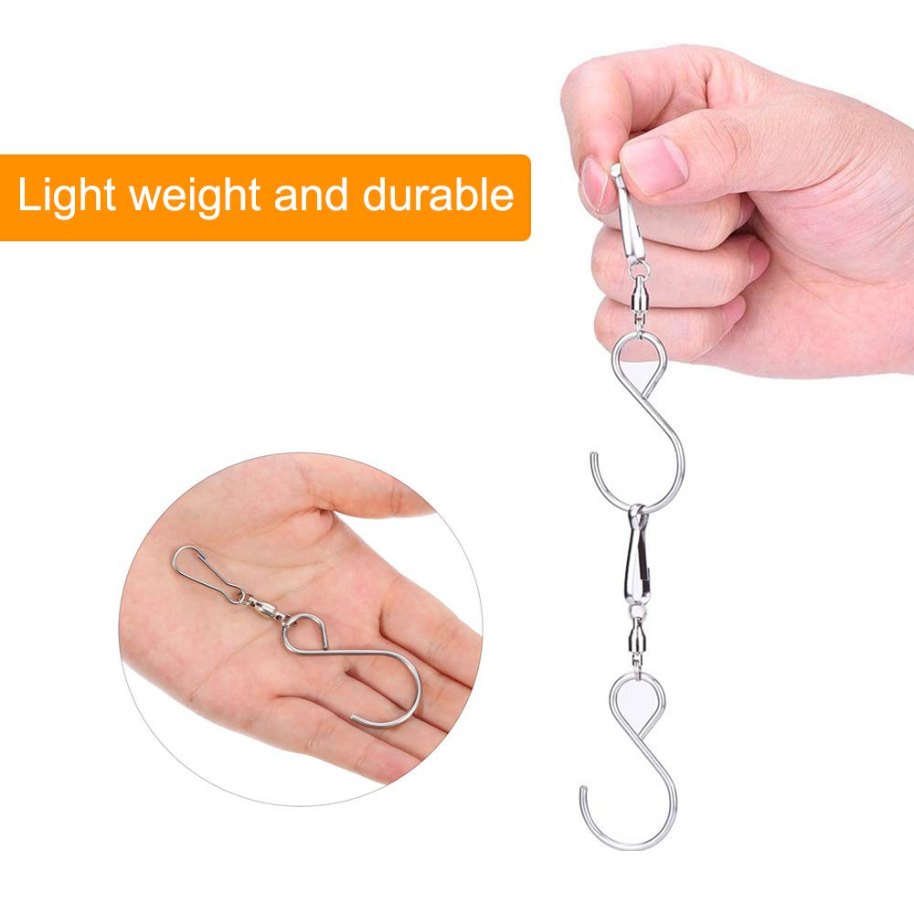 TAODAN 12er Set Kristall-Drehhaken – 7 Cm, Bis 2,7 Kg Belastbar, Für Windspiele, Laternen & Deko