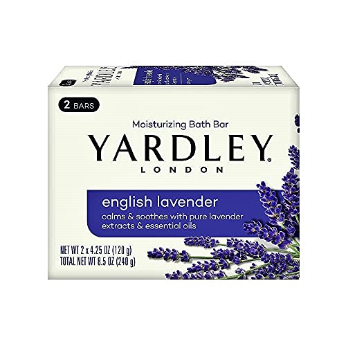 yardley bar soap, english lavender, 2 count (pack of 6)