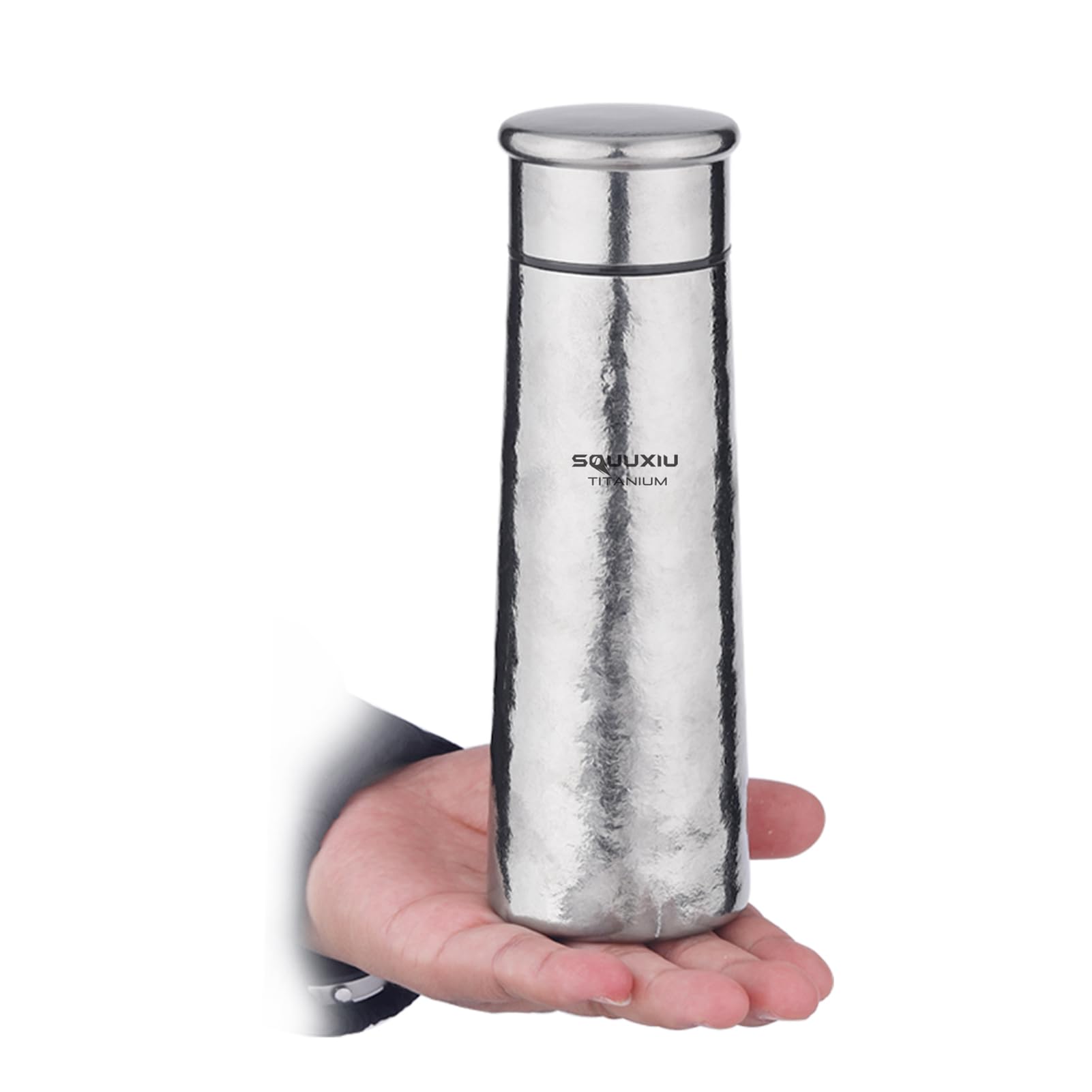 Domary Bouteille d'eau, Bouteille d'eau en Métal Légère à Double Isolation sous Vide de 300 ML, avec Double Joint en Silicone fileté à 360 Degrés, pour Les Voyages Plein Air, l