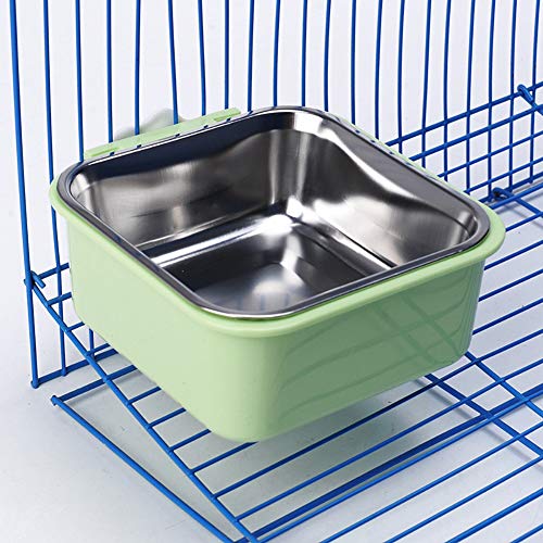 Crate Dog Bowl, Removable Stainless Steel Water Food Feeder Bowls Hanging Pet Cage Bowl Cage Coop Cup for Dogs Cats… - Image 4