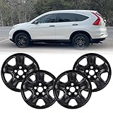 OPKOURE 16' Glossy Black Wheel Skins (Set of 4) for 2012-2016 Honda CR-V, 16 inches ABS Wheel Covers Compatible with 12-16 CR-V Steel Wheels- Auto Tire Replacement Cap Cover 42700-T0A-A01