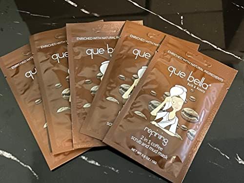 5-Pack of Que Bella Refining 2-in-1 Coffee Scrub and Mud Facial Masks