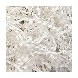 PACKHOME 1/2 LB Crinkle Cut Paper Shred Filler, White Shredded Paper for Gift Baskets, Crinkle Paper...