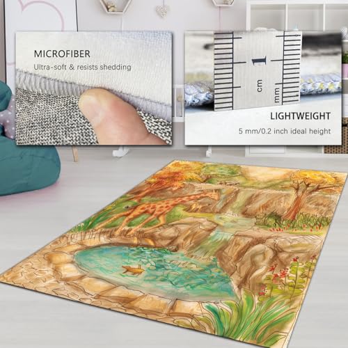 Tapis doux antidérapant lavable pour protéger le sol de la chambre bébé