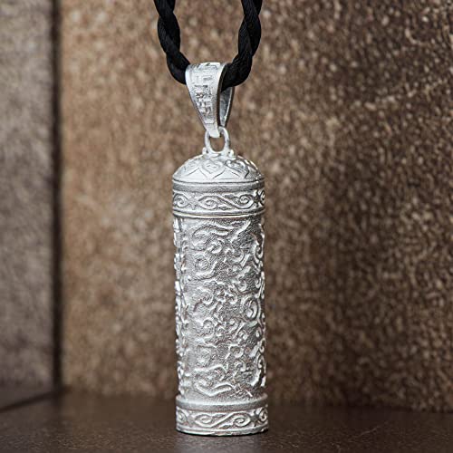 Urn Necklaces for Ashes Cremation Memorial Keepsake 925 Sterling Silver Pendant Mandala Maha pratisara Buddhism Mantra Shurangama Mantra Jewelry4