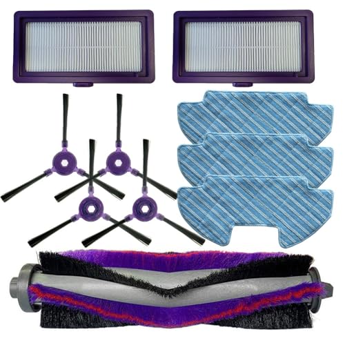 BildeeMait Kit de balai de rechange pour Samsung Powerbot-E VR05R5050WK avec 1 brosse à rouleau, 3 brosses latérales, 4 chiffons en microfibre, pour...