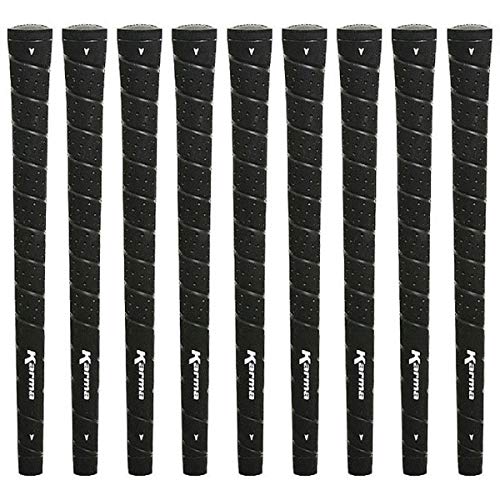 Karma Wrap Golf Grips for Men, Standard Size Black (9 Pack)