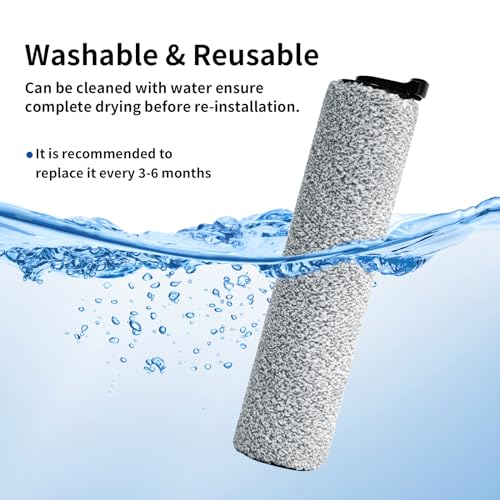 Image of keluke Roller Brush Replacement Compatible with Tineco iFloor 3,Floor One S3, iFloor 2 Cordless Vacuum Cleaner, Replacement Parts Include 2 Brush Rollers