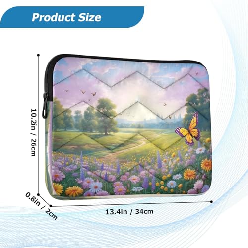 Funda para laptop de 13-14 pulgadas con diseño floral miniatura 3