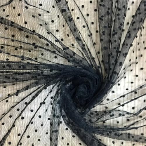 59 Inch White Polka Dot Tulle Spotted Mesh Soft...