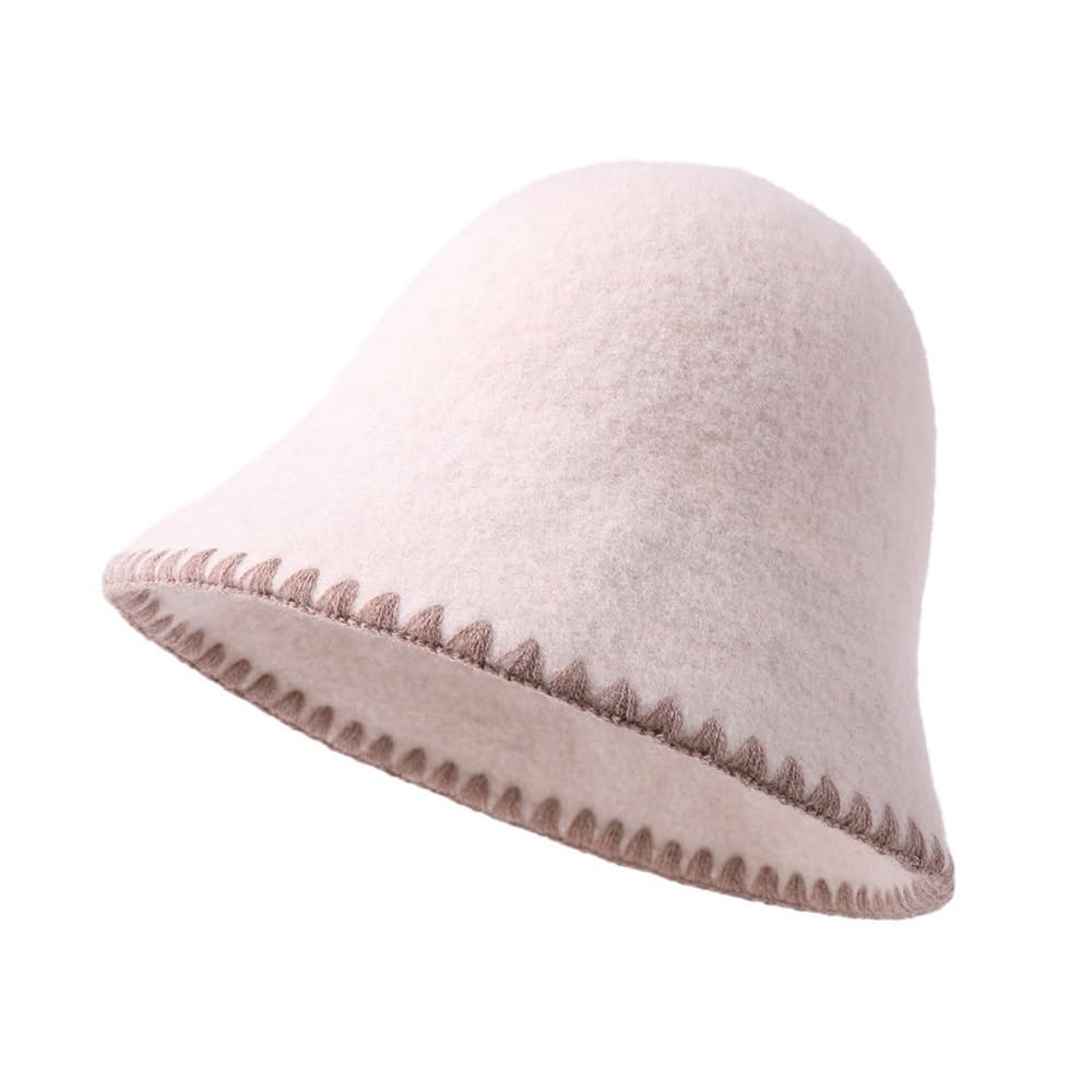 Chapeau seau tricoté chaud en laine femmes style cloche d'église