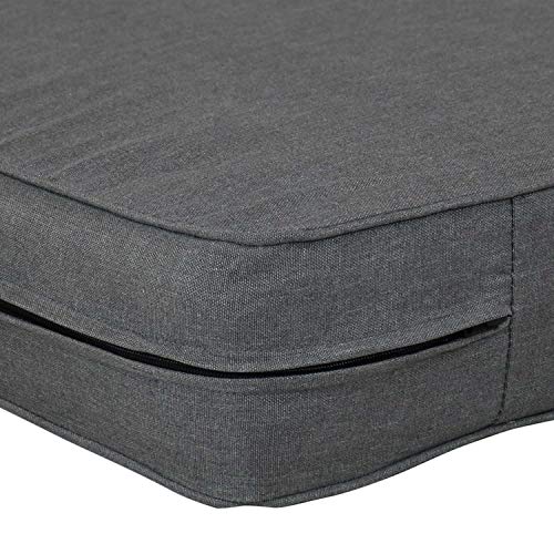 Sunnydaze Back And Seat Cushion Set For Indoor/Outdoor Furniture - 2-Piece Replacement Cushions For Deep Seating Patio Chair - Outside Pads For Porch, Deck And Garden Seats - Gray #TOP5