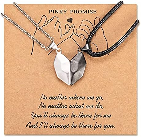 POWWA Couples Necklaces Matching Relationship Friendship Jewellery Set Gift for Boyfriend Girlfriend Him Her Best Friend