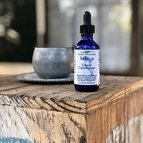 Eidon Liquid Silica Mineral Concentrate - Silica Supplement for Hair & Collagen Production, Vegan, Gluten-Free, Natural, Bioavailable, Ionic, No Artificial Colors or Preservatives - Silica Drops