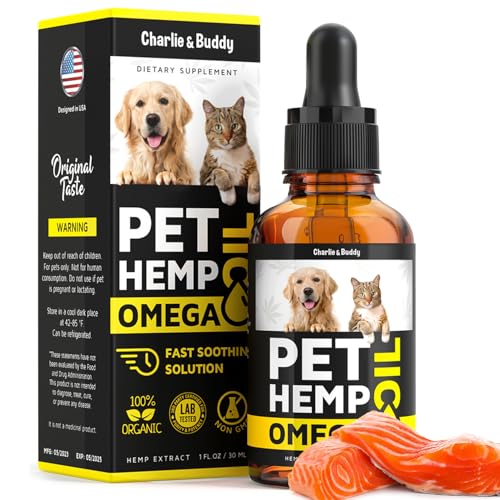 Hemp and Salmon Oil for Dogs Skin and Coat Health