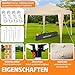 KESSER® Pavillon Faltpavillon 3x3m | Pop-Up Gartenpavillon Höhenverstellbar Stabil Wasserdicht Winterfest | Partyzelt Festzelt UV-Schutz 50+ inkl. Tasche mit Rollen & Bodenanker | Beige