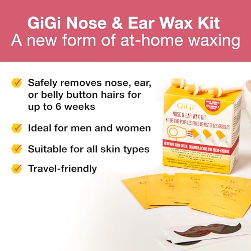 GiGi Nose + Ear Wax Kit, Safe, Quick, and Easy, Heat with Blow Dryer, 1-pack - Thumbnail 2