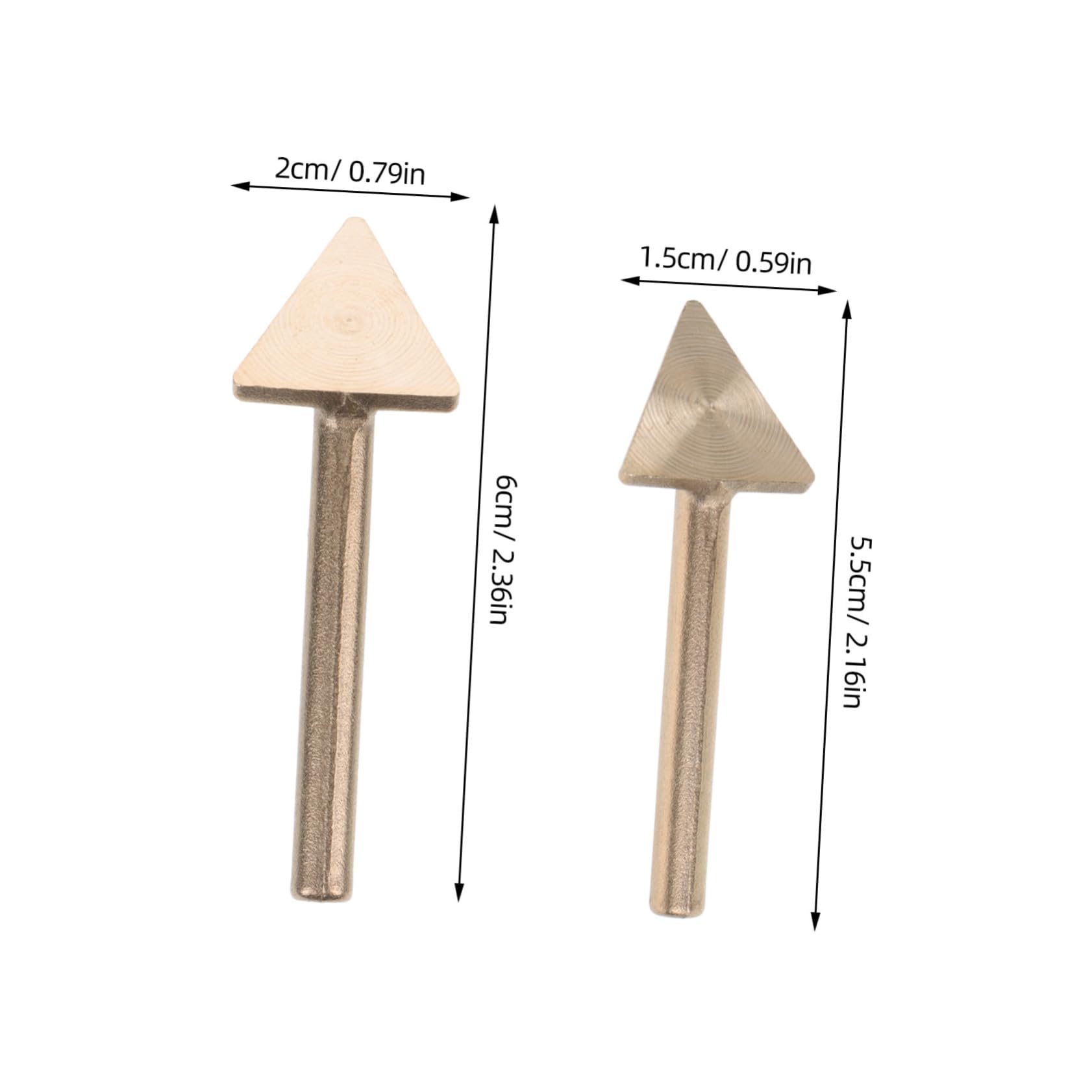 PRETYZOOM 1 Pair Car Repairing Tools Car Bumper Repair Tools Bumper Repair Tips Welding Triangular Head Tips Welder Tip Welding Supplies Cars Triangular Head Soldering Tips Iron Golden