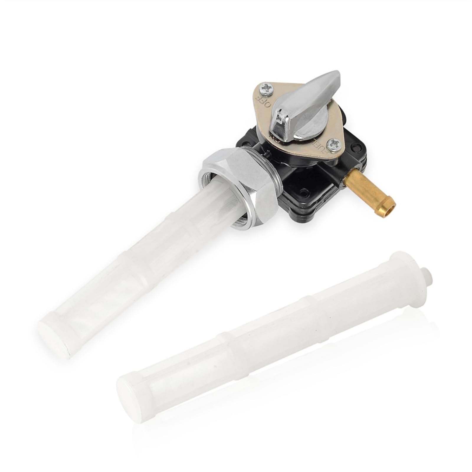 Wivplex Llave de purga de válvula de combustible, salida izquierda de 22mm, for Harley, Flstf Fxdl Flht Flst Fxstb Flhr Fxst 2002-2006 61338-02, llave de purga de de vacío Válvula de purga de combusti
