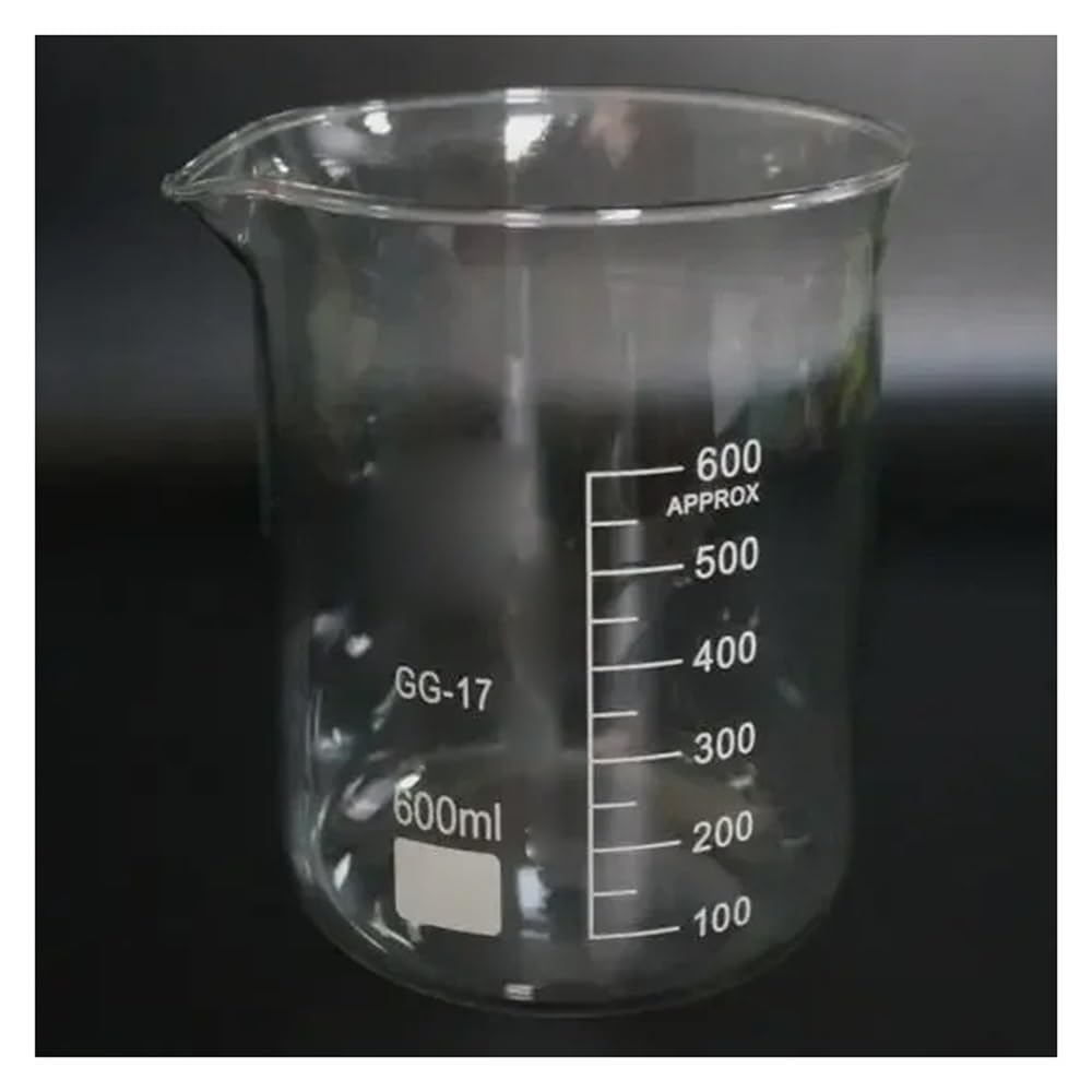 Zestaw szkła laboratoryjnego 5 ml, 10 ml, 25 ml, 50 ml, 100 ml, 150 ml i 200 ml bezbarwnego szkła o niskim kształcie do laboratorium grubościennego. (2000 ml 1 szt.)