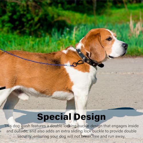 ZHOMA 4/5/6 FT Chew Proof Dog Leashes with Comfortable Handle, Steel Cable Lead for Control Large or Medium Dogs Walk and Train, Heavy Duty with Rotate Clasp and Double Buckle (6FT,Blue) by ZHOMA - Image 5