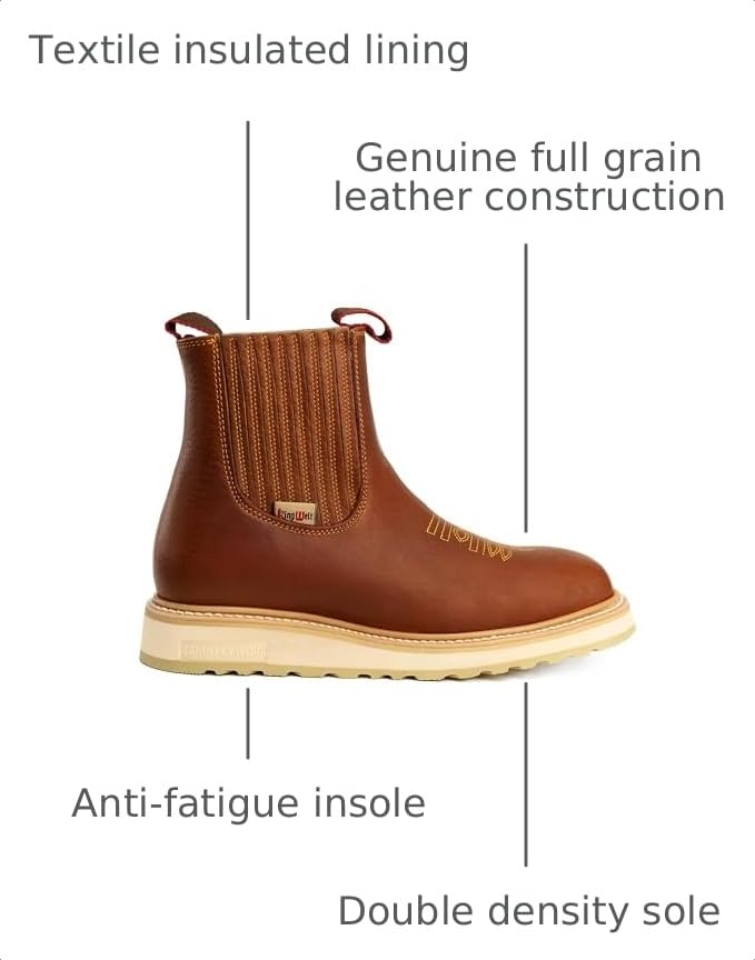 Image of King Welt Ultra Flex Double Density Lightweight Men Work Boots - Full Grain Leather, All Around Work