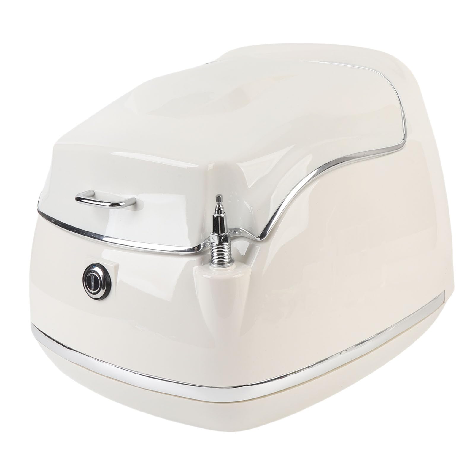 Bauletto per Moto Impermeabile da 38 Litri, Adatto Universale per da Casco, Bauletto per Bagagliaio per Motociclisti (WHITE)