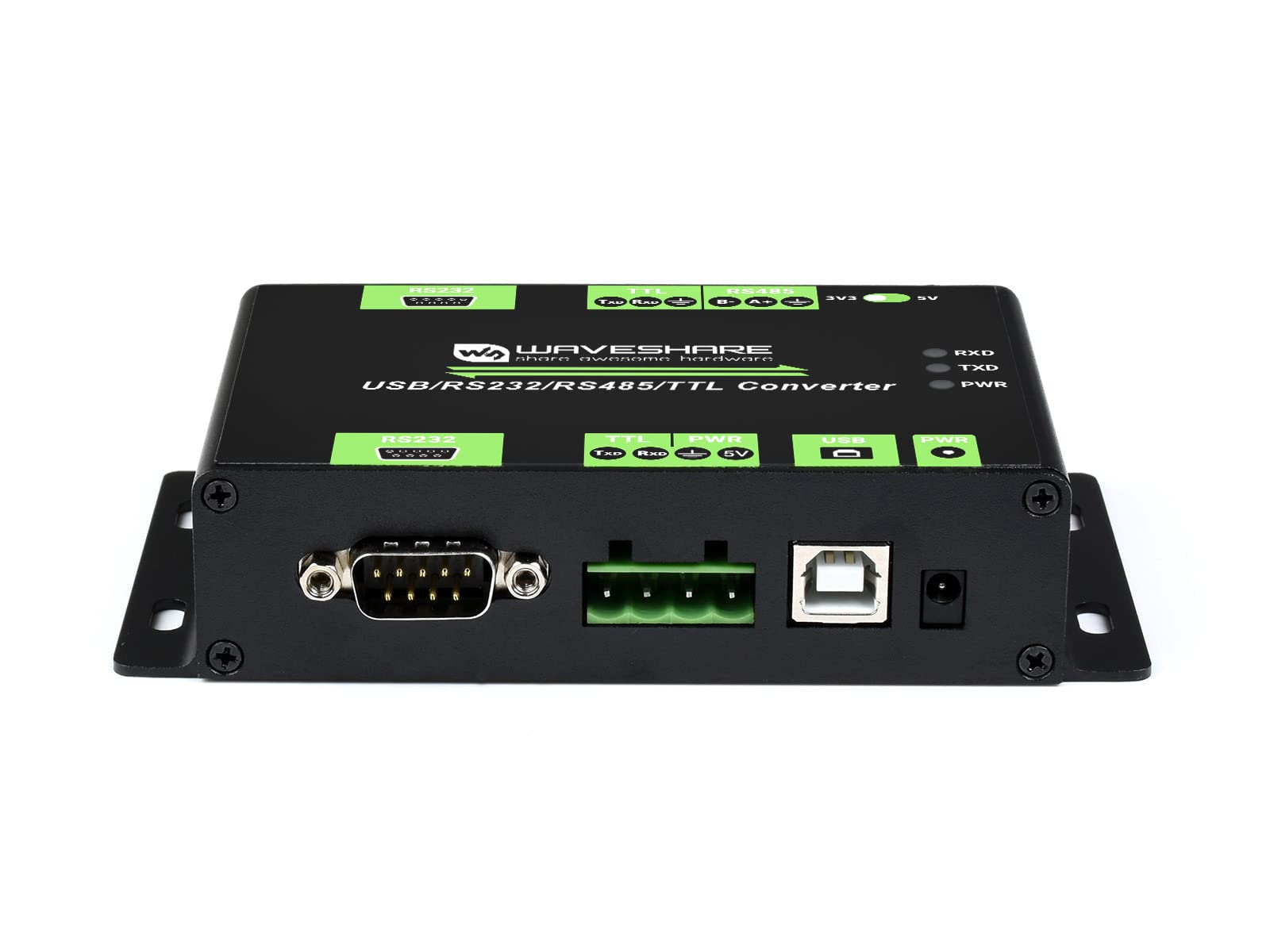 Waveshare Industrial USB / RS232 / TTL to RS232 / 485 / TTL Isolated Multi-Bus Converter Adapter Module Adopts Original FT232RL for USB Communication Support Windows 11/10 / 8.1/8 / 7 / XP