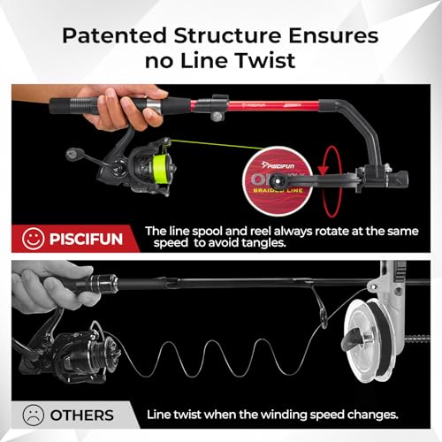 Piscifun Speed X Fishing Line Winder with Unwinding - Spooling Station for Spinning, Cast, and Spincast Reels