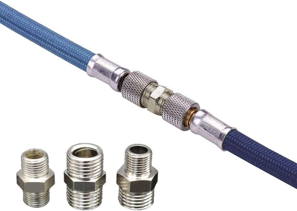 16 Pcs Airbrush Adapter Set, 1/8 and 1/4 Inch Male/Female Connectors, Quick Disconnect